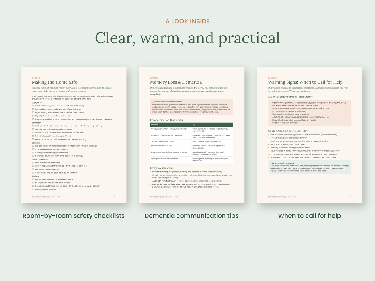 Caring for an Elderly Loved One at Home – A Practical Guide & Workbook for Family Caregivers