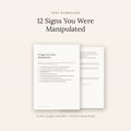 Free Checklist: 12 Signs You Were Manipulated
